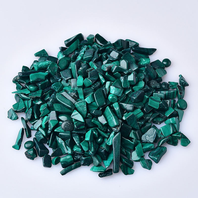 Gamyklos gamintojai malachito žvyro didmeninė apyrankė, karoliai, degaussing parduotuvė, žuvų bakas, užpildytas krištolo pagalvė