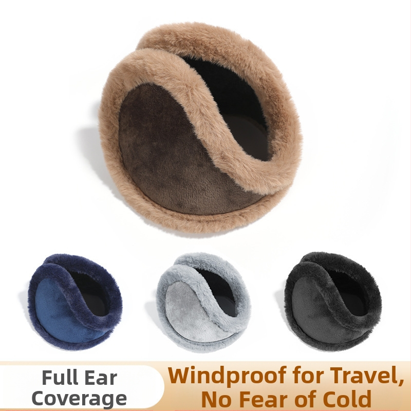 Изключително големи удебелени есенни и зимни топли наушници за възрастни, мъжки и дамски плюшени наушници, устойчиви на студ на открито