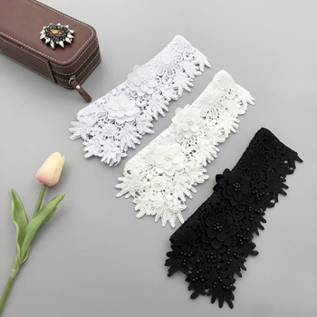 Το εργοστάσιό μας παράγει κεντήματα που διαλύονται στην άμμο και τρισδιάστατο μικρό ψεύτικο κολάρο με λουλούδια, υπάρχουν όλα τα είδη αξεσουάρ ένδυσης ψεύτικου κολάρου στο εργοστάσιο.