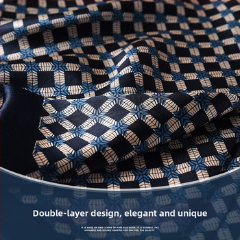 Aukštos kokybės šilko šalikas, vyriškas šilkmedžio šilko rudens ir žiemos 2025 m. naujas plonas šilko šalikas, dėvėti kostiumą, marškinius, kaklo apsaugos šalikas