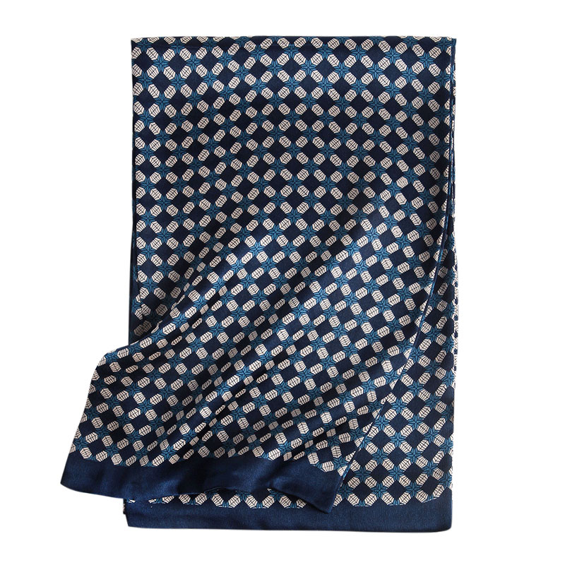 Aukštos kokybės šilko šalikas, vyriškas šilkmedžio šilko rudens ir žiemos 2025 m. naujas plonas šilko šalikas, dėvėti kostiumą, marškinius, kaklo apsaugos šalikas