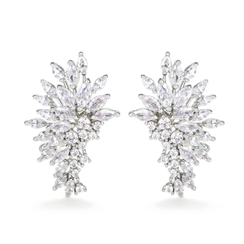 „Cao Shiman“ su angelo sparnais ir cirkonio imitacija, moteriški auskarai, korėjietiško stiliaus, asmenybės dizaino, universalūs auskarai, perkami išpardavimai