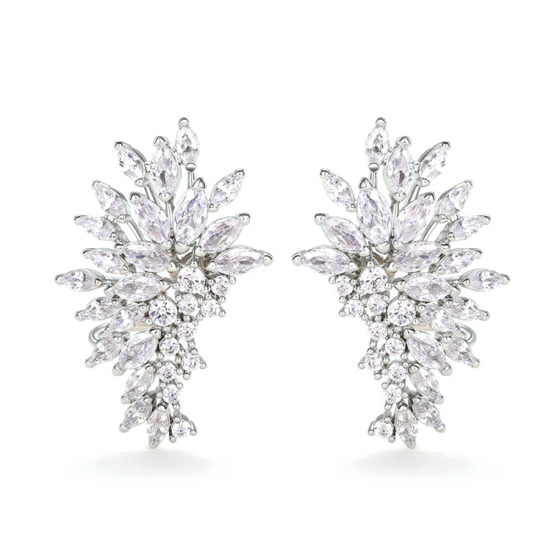 Cao Shiman angyalszárnyakkal és cirkonnal díszített női fülbevaló, koreai stílusú, személyiségdizájnnal, mindenhez illő, népszerű fülbevalók