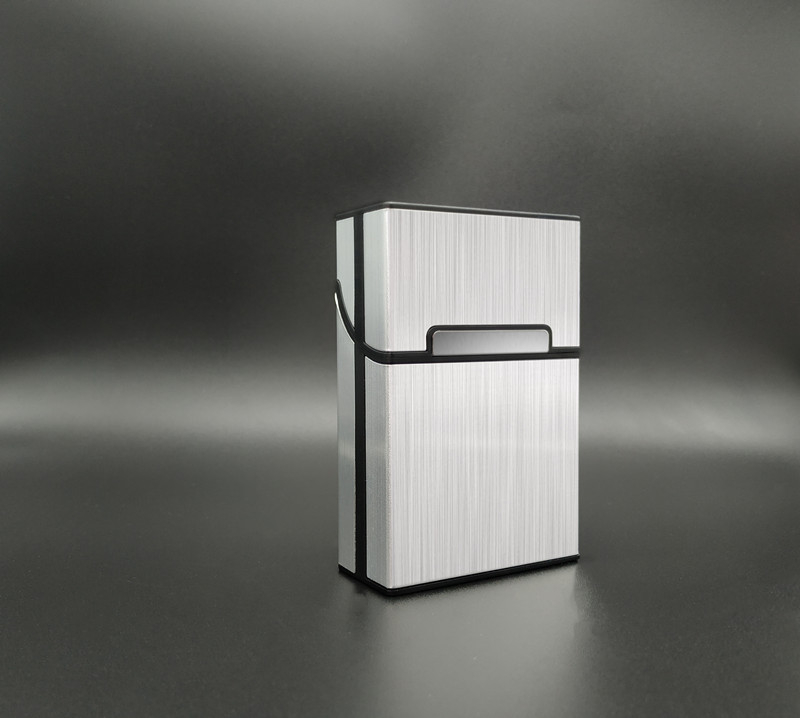 Asmeninis madingas 20 vnt. automatinis plastikinis aliuminio cigarečių dėklas, vyriškas šiurkštus dūmų šviesos cigarečių dėklas, kūrybingas cigarečių dėklas