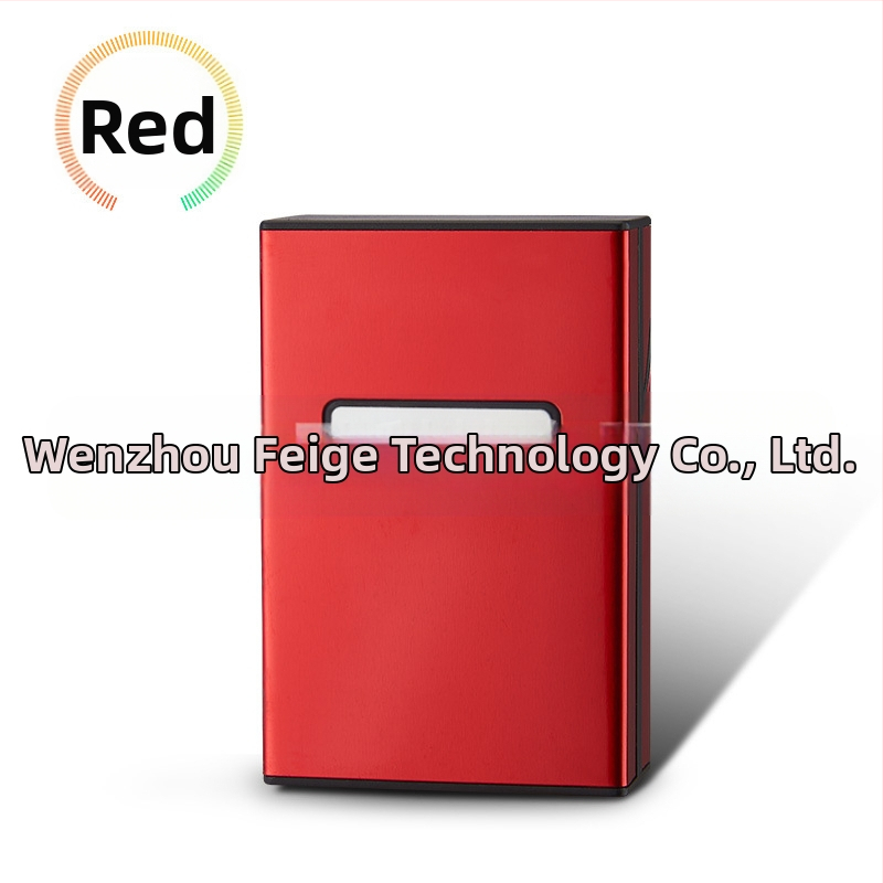 Asmeninis madingas 20 vnt. automatinis plastikinis aliuminio cigarečių dėklas, vyriškas šiurkštus dūmų šviesos cigarečių dėklas, kūrybingas cigarečių dėklas