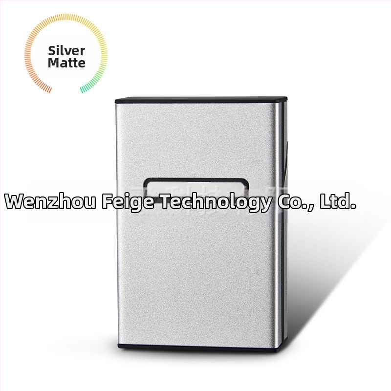 Asmeninis madingas 20 vnt. automatinis plastikinis aliuminio cigarečių dėklas, vyriškas šiurkštus dūmų šviesos cigarečių dėklas, kūrybingas cigarečių dėklas
