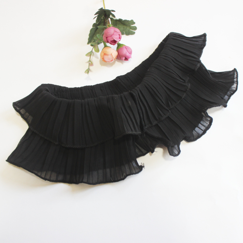 Dvisluoksnė, organų raukšlių klostuota skara su sienele, netikra apykaklė, dekoratyvinė apykaklė iš „Amazon AliExpress“.