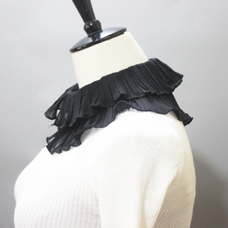 Dvisluoksnė, organų raukšlių klostuota skara su sienele, netikra apykaklė, dekoratyvinė apykaklė iš „Amazon AliExpress“.