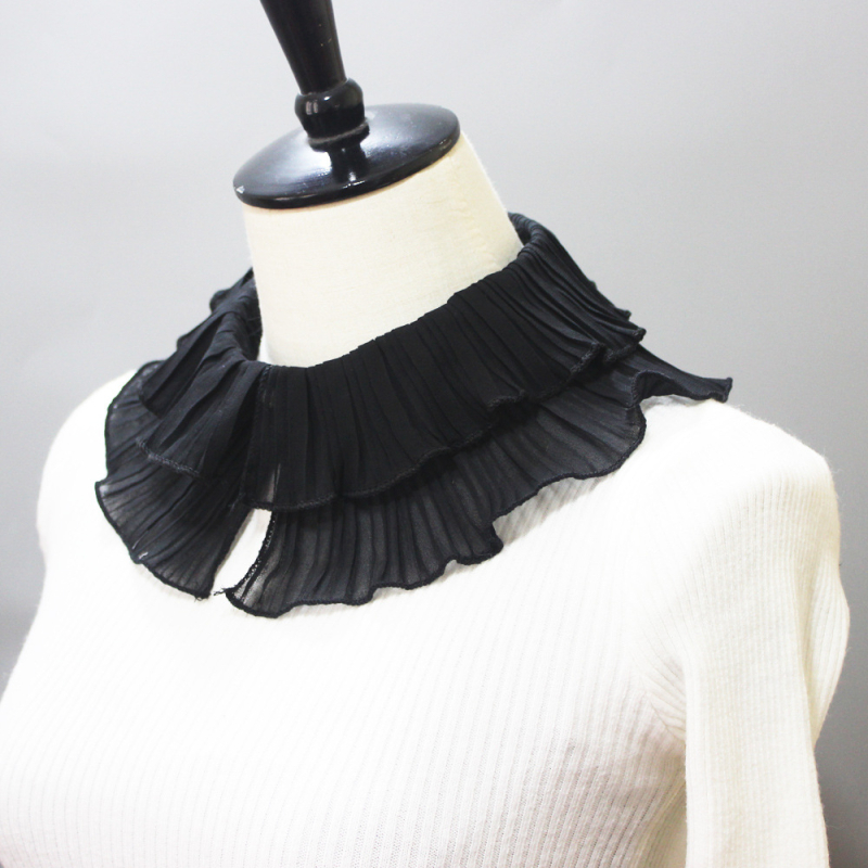 Dvisluoksnė, organų raukšlių klostuota skara su sienele, netikra apykaklė, dekoratyvinė apykaklė iš „Amazon AliExpress“.