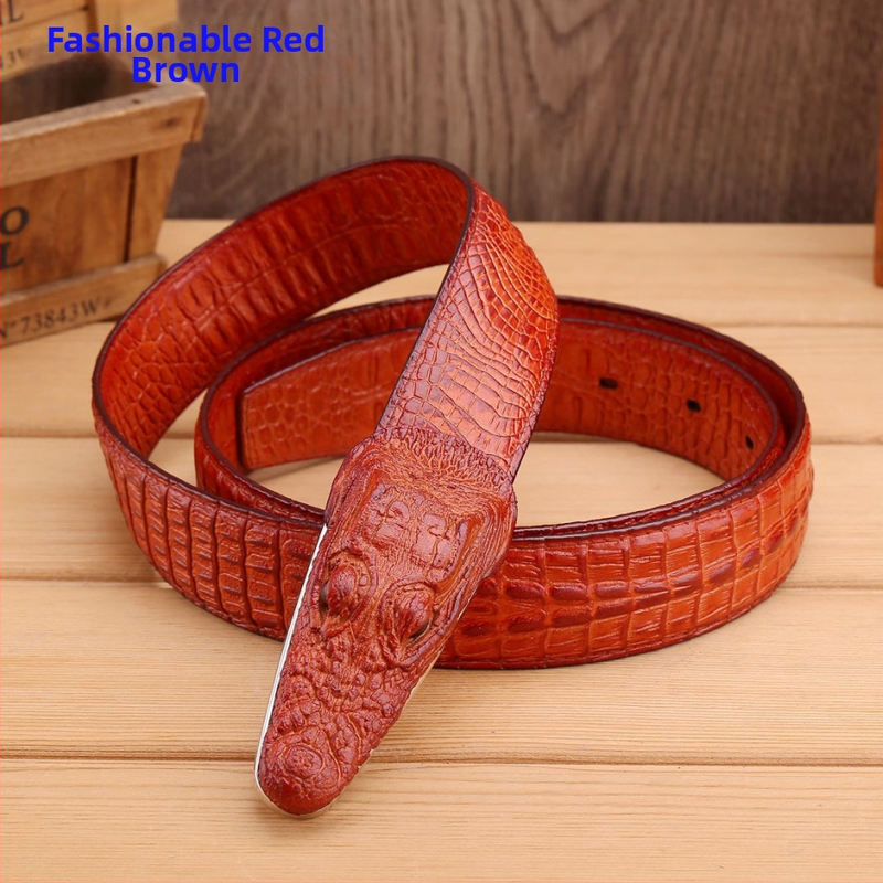 Naujas plokščias universalus krokodilo diržas vyrams, automatinė sagtis, tikras diržas, grynos karvės odos, prailgintas didelis juosmens diržas, gamintojai