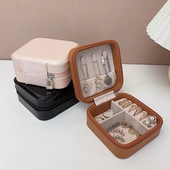 Fini nakit Prsten Naušnice Ogrlica Naušnice Naušnice Narukvica Prijenosna High Sense Mini Karirana kutija za pohranu