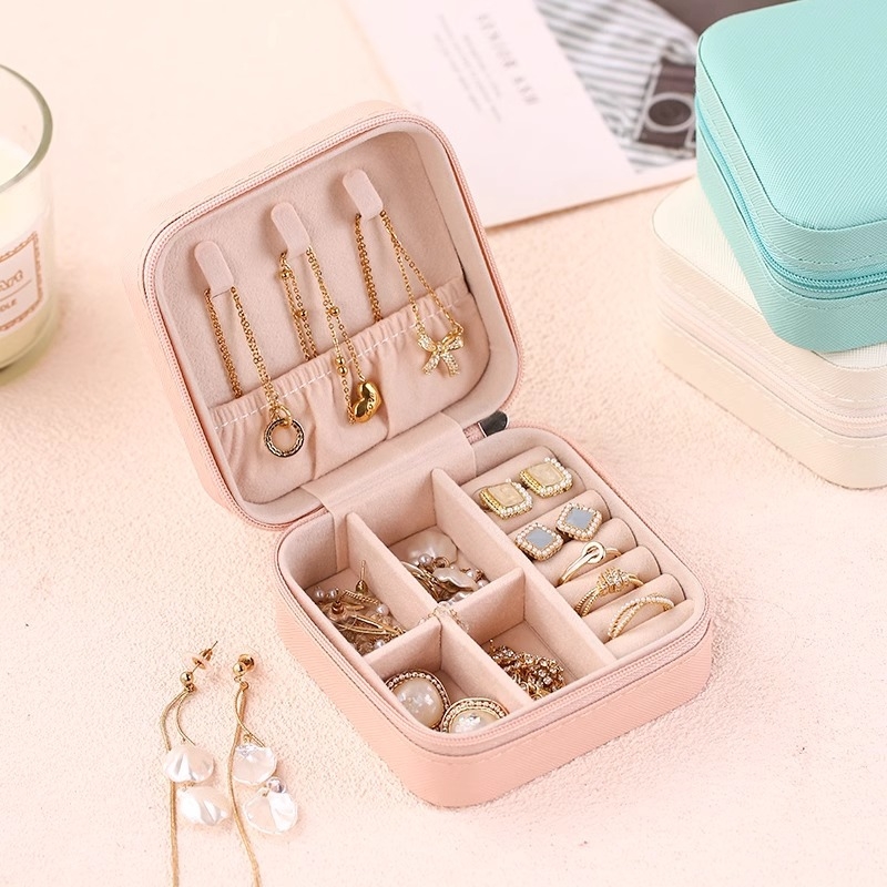 Fini nakit Prsten Naušnice Ogrlica Naušnice Naušnice Narukvica Prijenosna High Sense Mini Karirana kutija za pohranu