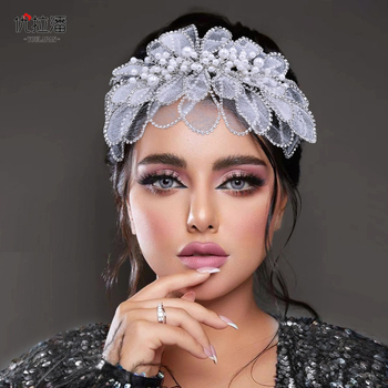 Yulapan HP681 Vintage Mesh Pearl Headwear Κορεάτικα Νυφικά Συμπίεσης Μαλλιών για Νύφη Νυφικό Αξεσουάρ Γάμου