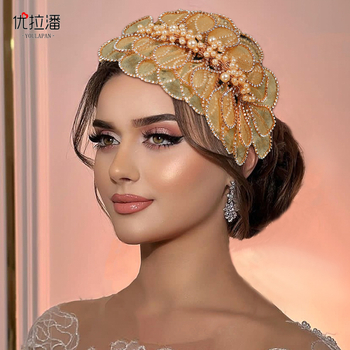 Yulapan HP681 Vintage Mesh Pearl Headwear Κορεάτικα Νυφικά Συμπίεσης Μαλλιών για Νύφη Νυφικό Αξεσουάρ Γάμου