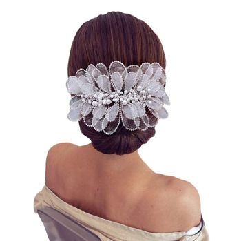 Yulapan HP681 Vintage Mesh Pearl Headwear Κορεάτικα Νυφικά Συμπίεσης Μαλλιών για Νύφη Νυφικό Αξεσουάρ Γάμου