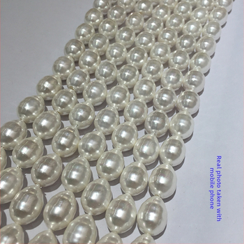 Απομιμήσεις μπαρόκ χάντρες από μαργαριτάρι, ημιτελείς λευκές χάντρες από κέλυφος σε σχήμα αχλαδιού, αξεσουάρ κοσμημάτων