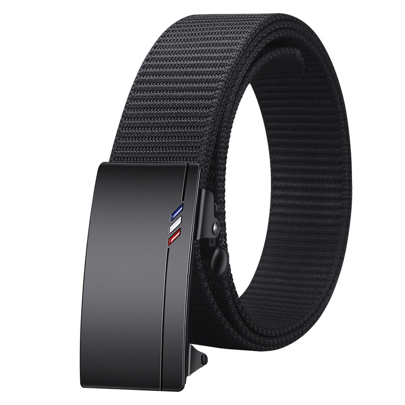 Vyriškas bedantis automatinis sagties drobės diržas, madingas austas lauko karinio mokymo austos kelnės, nailono taktinis išorinis diržas