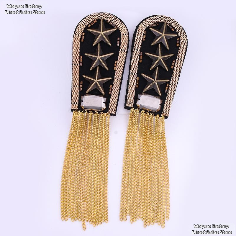 Гореща разпродажба на британски винтидж дрехи, аксесоари за рамо, темперамент, метални пискюли, еполети, медал с петолъчна звезда, мъжки и дамски брошки