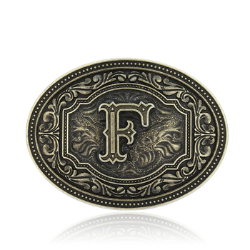 [Yin Speed] Vesterno kaubojaus raidės ir Džokerio asmenybės metalinis raštas nuo A iki Z diržo sagtis, vientisi plaukai