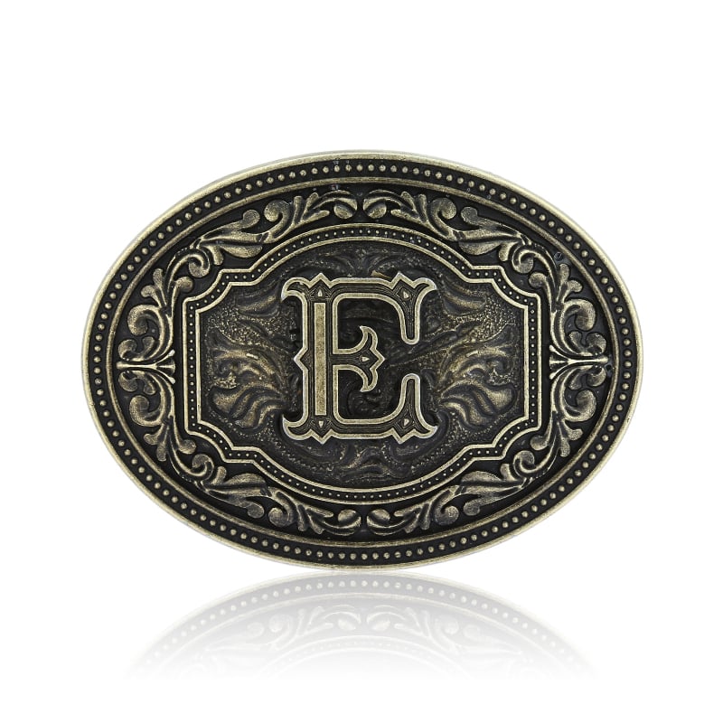 [Yin Speed] Vesterno kaubojaus raidės ir Džokerio asmenybės metalinis raštas nuo A iki Z diržo sagtis, vientisi plaukai