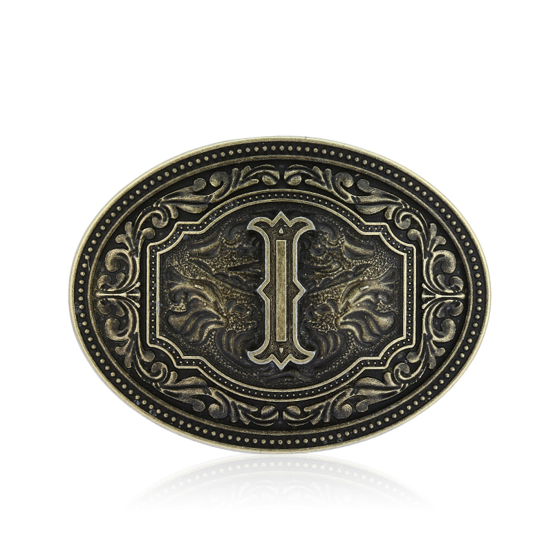 [Yin Speed] Vesterno kaubojaus raidės ir Džokerio asmenybės metalinis raštas nuo A iki Z diržo sagtis, vientisi plaukai