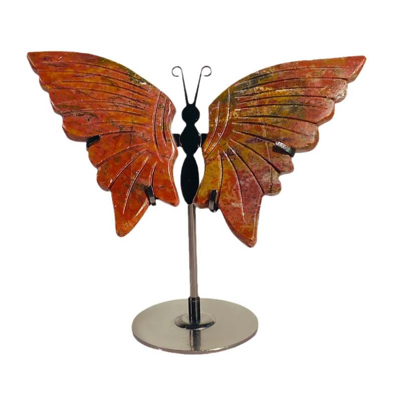 Disainkristallist kunstlikud nikerdatud tiivad, looduslik ookeani jaspise liblikas, töölaua kaunistused, kontorikaunistused, hulgimüük