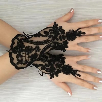 Pruudi pulmakindad pulmaaksessuaarid pitsist sõrmedeta võrkkindad päikesekaitse pitsist käevõru väliskaubanduse kuum