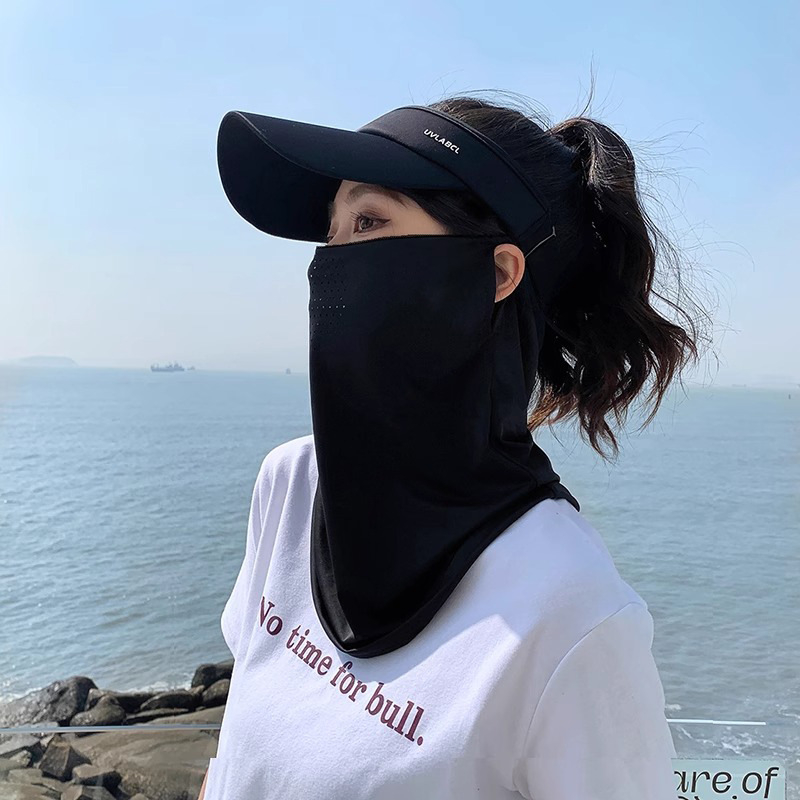 Päikesekaitsemask meestele suvel, UV-vastane, silmade kaitse, jalgrattasõidu näokate, naiste reisipäikesevarju sall, hingav näokini