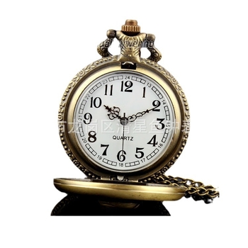 Vintage Κλασικό Μονόχρωμο Ρολόι Τσέπης με Κρεμαστό Αλυσίδα για Ανδρικά και Γυναικεία Ρολόι Χαλαζία Χονδρική