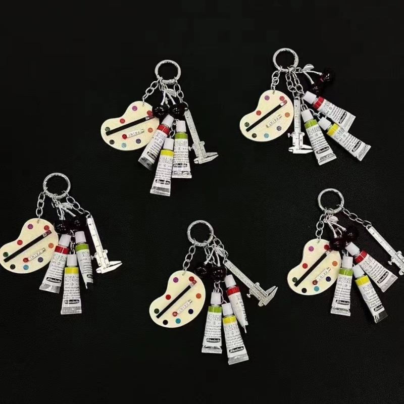 Spalvingas pigmento dėklo maišelio pakabukas „pasidaryk pats“ apkaba „Caliper Cherry Ins“ kūrybinis mobiliojo telefono pakabukas, didelės spalvos, vertės raktų pakabukas, pakabinamas