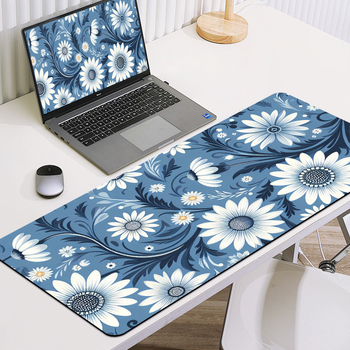 „Amazon“ tarpvalstybinis naujas gėlių žaliųjų augalų serijos pelės kilimėlis, paprastas gėlių formos, itin didelis, purvui atsparus, neslystantis guminis kilimėlis