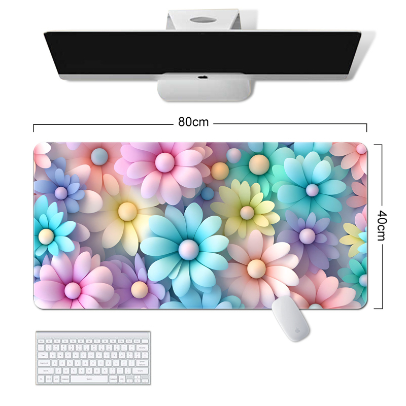 „Amazon“ tarpvalstybinis naujas gėlių žaliųjų augalų serijos pelės kilimėlis, paprastas gėlių formos, itin didelis, purvui atsparus, neslystantis guminis kilimėlis