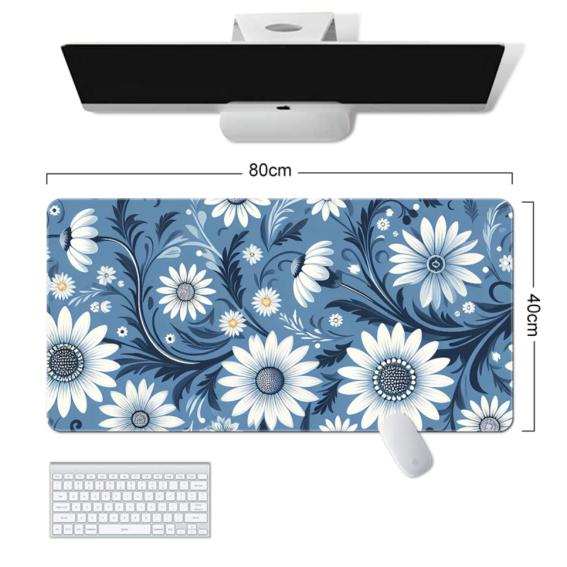 „Amazon“ tarpvalstybinis naujas gėlių žaliųjų augalų serijos pelės kilimėlis, paprastas gėlių formos, itin didelis, purvui atsparus, neslystantis guminis kilimėlis