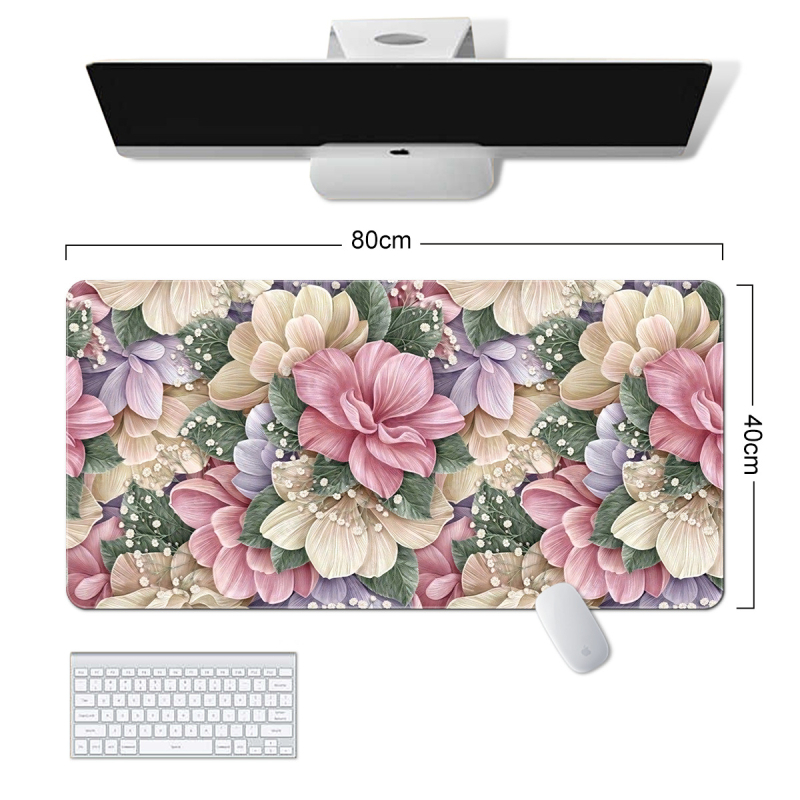 „Amazon“ tarpvalstybinis naujas gėlių žaliųjų augalų serijos pelės kilimėlis, paprastas gėlių formos, itin didelis, purvui atsparus, neslystantis guminis kilimėlis