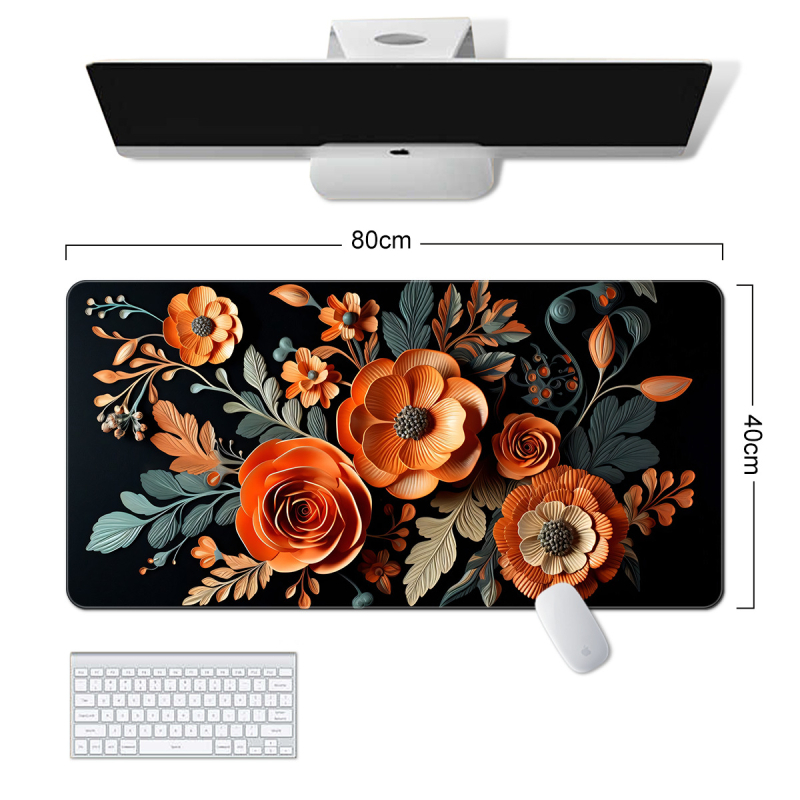 „Amazon“ tarpvalstybinis naujas gėlių žaliųjų augalų serijos pelės kilimėlis, paprastas gėlių formos, itin didelis, purvui atsparus, neslystantis guminis kilimėlis