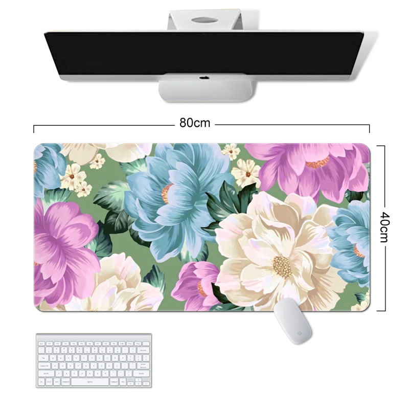 „Amazon“ tarpvalstybinis naujas gėlių žaliųjų augalų serijos pelės kilimėlis, paprastas gėlių formos, itin didelis, purvui atsparus, neslystantis guminis kilimėlis