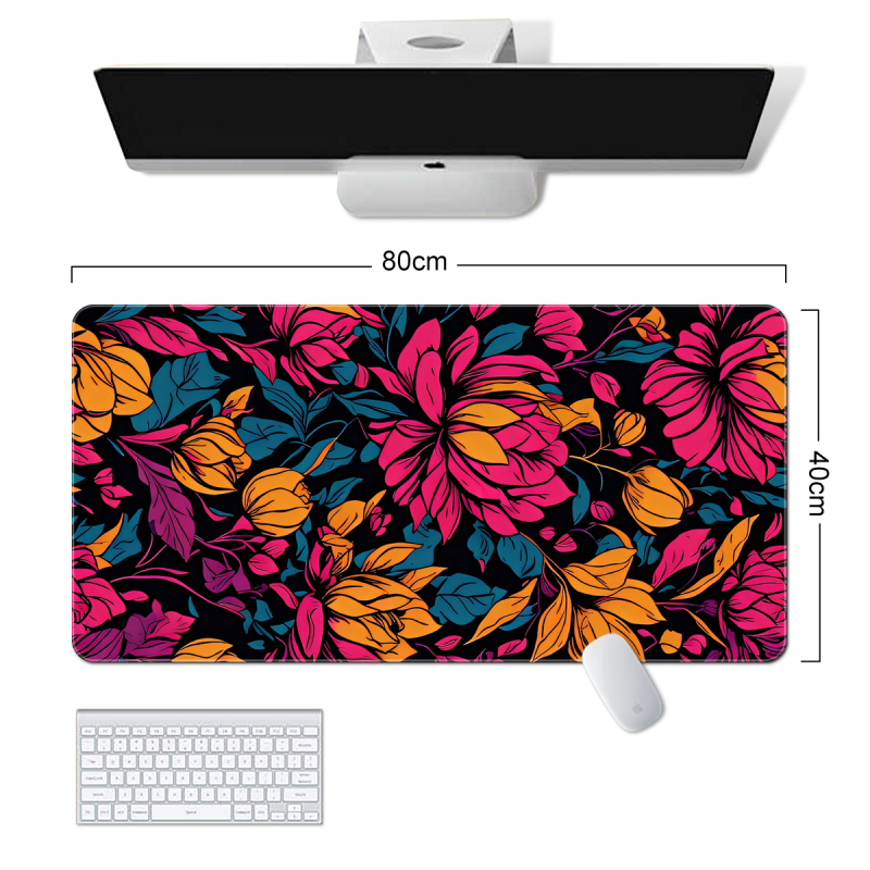 „Amazon“ tarpvalstybinis naujas gėlių žaliųjų augalų serijos pelės kilimėlis, paprastas gėlių formos, itin didelis, purvui atsparus, neslystantis guminis kilimėlis