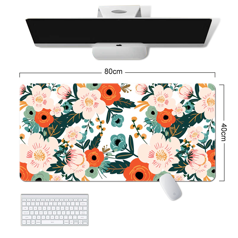 „Amazon“ tarpvalstybinis naujas gėlių žaliųjų augalų serijos pelės kilimėlis, paprastas gėlių formos, itin didelis, purvui atsparus, neslystantis guminis kilimėlis