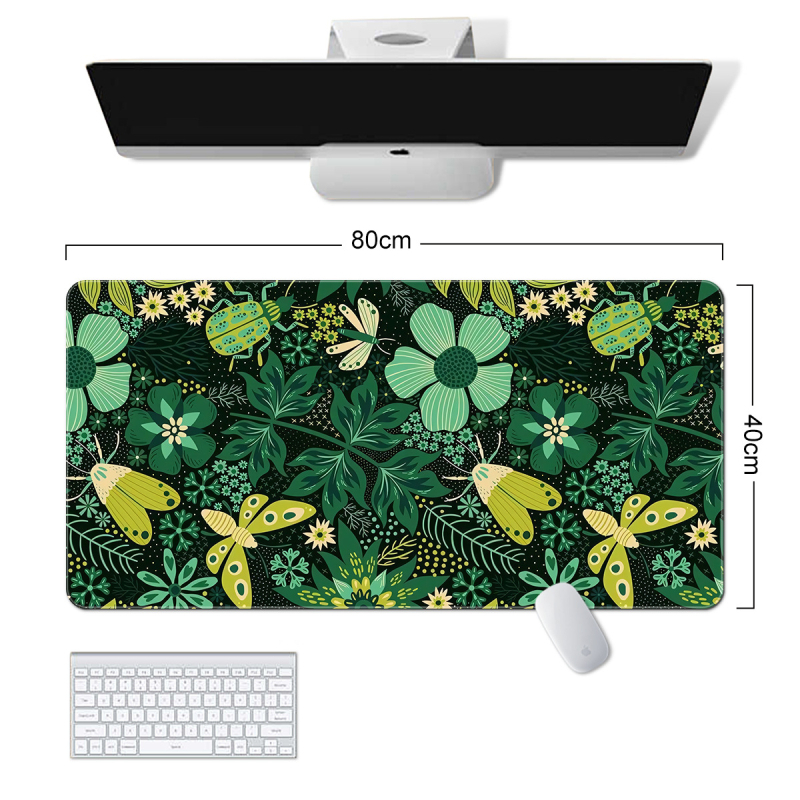 „Amazon“ tarpvalstybinis naujas gėlių žaliųjų augalų serijos pelės kilimėlis, paprastas gėlių formos, itin didelis, purvui atsparus, neslystantis guminis kilimėlis