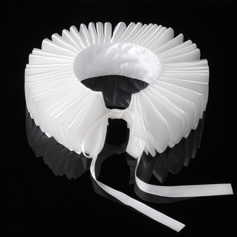 Rankų darbo aristokratiškas meno rūmų dirbtinis raff stiliaus apkaklis, retro stiliaus apykaklė, Coldplay fotografijos vestuvių aksesuarai, rekvizitai