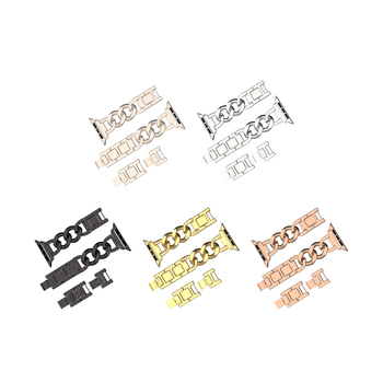 Για Apple Applewatch 1-10 γενιάς Ultra SE σειρά Chanel στυλ υψηλής ποιότητας μεταλλική αλυσίδα τζιν λουράκι