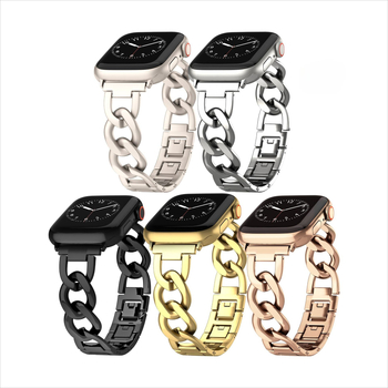 Για Apple Applewatch 1-10 γενιάς Ultra SE σειρά Chanel στυλ υψηλής ποιότητας μεταλλική αλυσίδα τζιν λουράκι