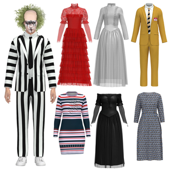 Хелоуински костюм Archmag Cos Cos Costume Beetle Juice 2 Clothes Cosplay Hero Costume на склад