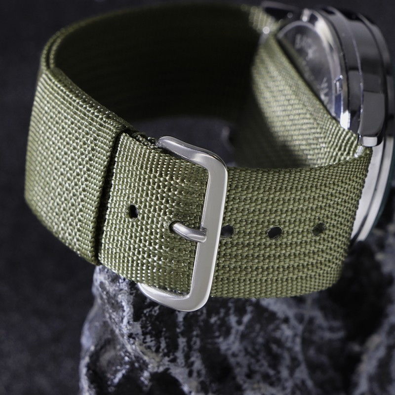 Naujas austas nailono dirželis tinka „Huawei GT Seiko No.5 Water Ghost“ laikrodžiui, kurio nailono dirželis yra 20/22 mm.