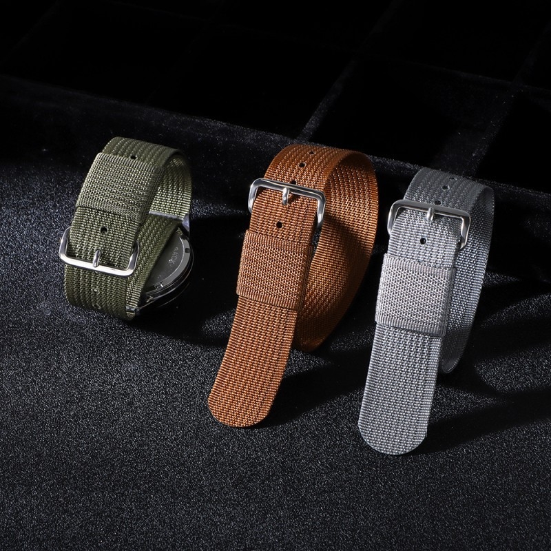 Naujas austas nailono dirželis tinka „Huawei GT Seiko No.5 Water Ghost“ laikrodžiui, kurio nailono dirželis yra 20/22 mm.