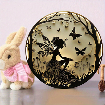 Μαγικό μενταγιόν με ακρυλικό σχέδιο με θέμα τη νεράιδα και την πεταλούδα, ζωγραφισμένο