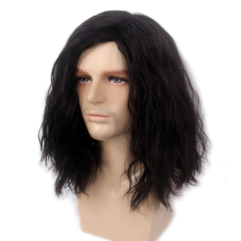Väliskaubanduse Euroopa ja Ameerika parukas meeste parukas 80 põlvkonna kivihabemega pruunide lokkis juustega peakate rollimängupeosoengud