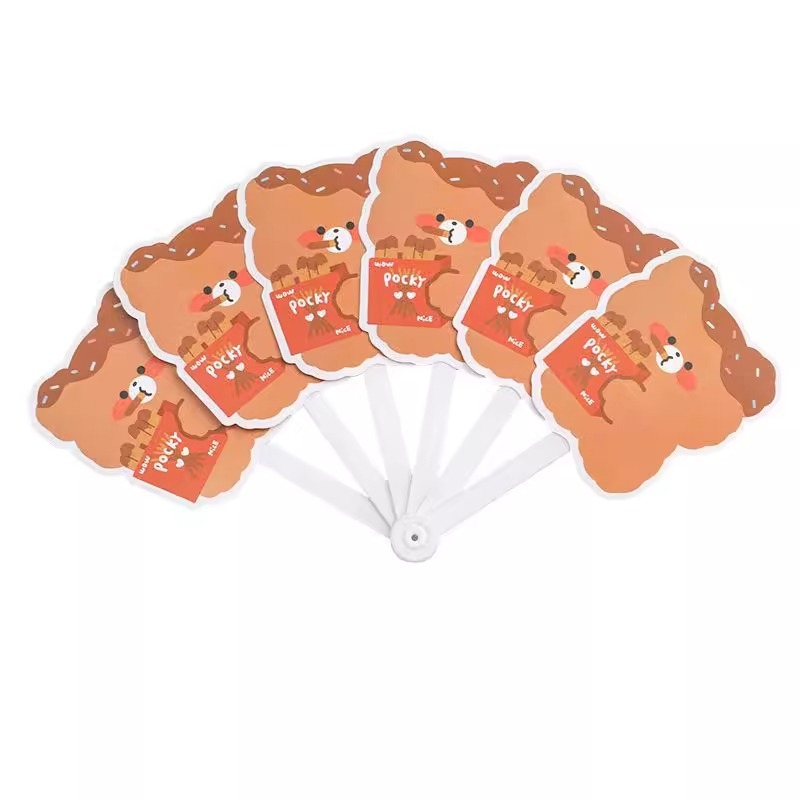 Mielas animacinis šešių sulankstomų ventiliatorių vasarinis nešiojamas mažas ventiliatorius studentams vaikams sulankstomas ventiliatorius plastikinis rankinis ventiliatorius