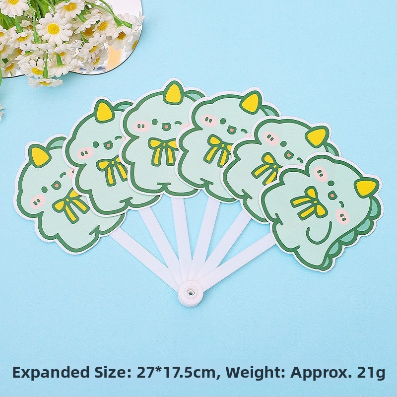 Mielas animacinis šešių sulankstomų ventiliatorių vasarinis nešiojamas mažas ventiliatorius studentams vaikams sulankstomas ventiliatorius plastikinis rankinis ventiliatorius