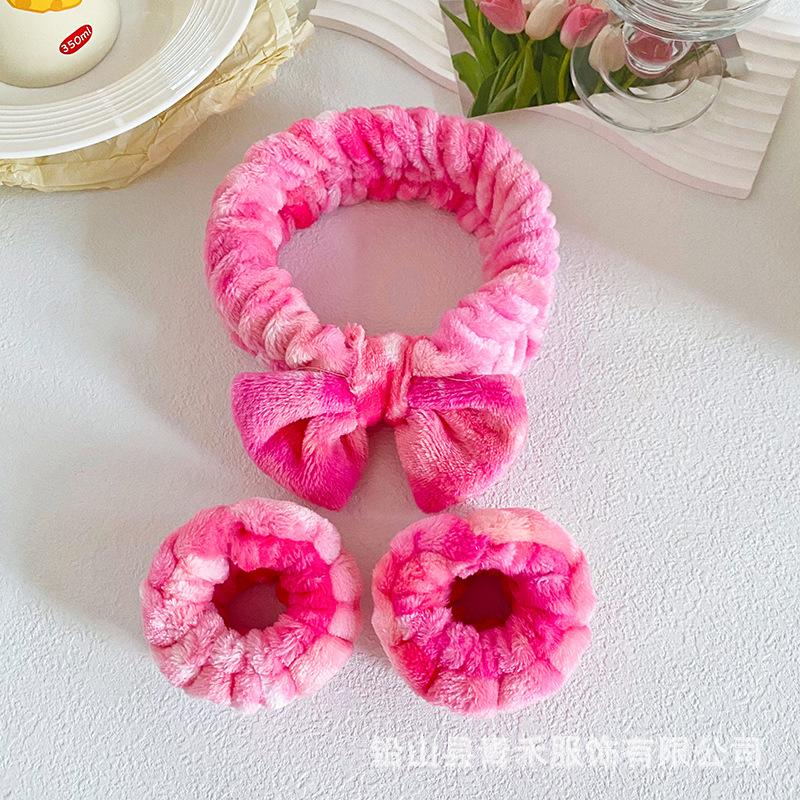 Euroopa ja Ameerika piiriülene vibuga näopesu peapaelaga käepaelte komplekt naistele, pesemis- ja niiskuskindel spordile mõeldud higi pühkiv koomiksikujuline juuksepael käevõru